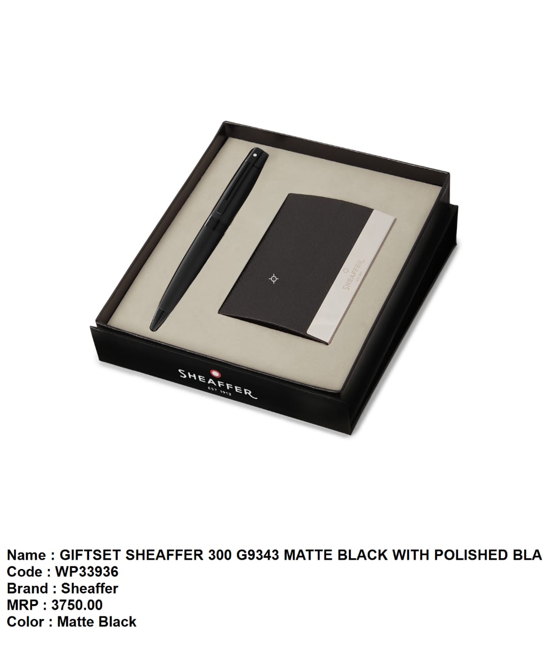 Giftset sheaffer 300 G9343 matte black with polished black